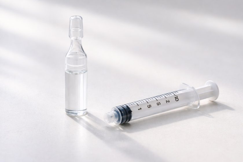 acqua fisiologica per lavaggi nasali in neonati e bambini, fiala e siringa senza ago